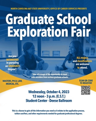 Graduate School Exploration Fair flyer
