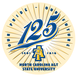 125th Anniversary Logo of North Carolina A&T State University 