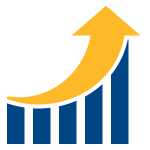 arrow moving upward on a graph
