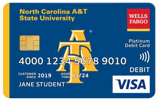 Example of Wells Fargo Aggie OneCard Debit Card