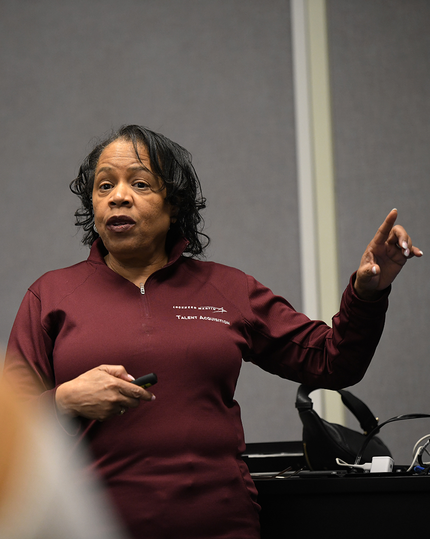 A presenter at Engineers Week