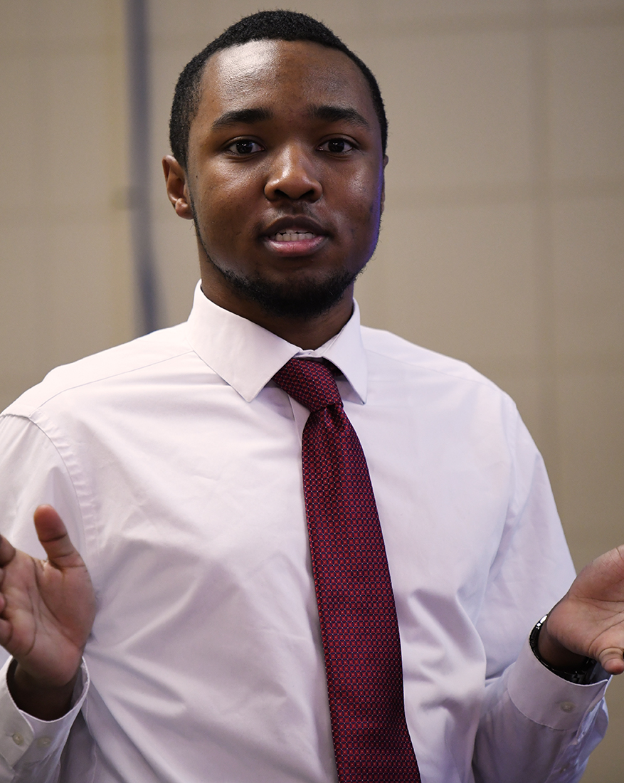 A student presents at Engineers Week