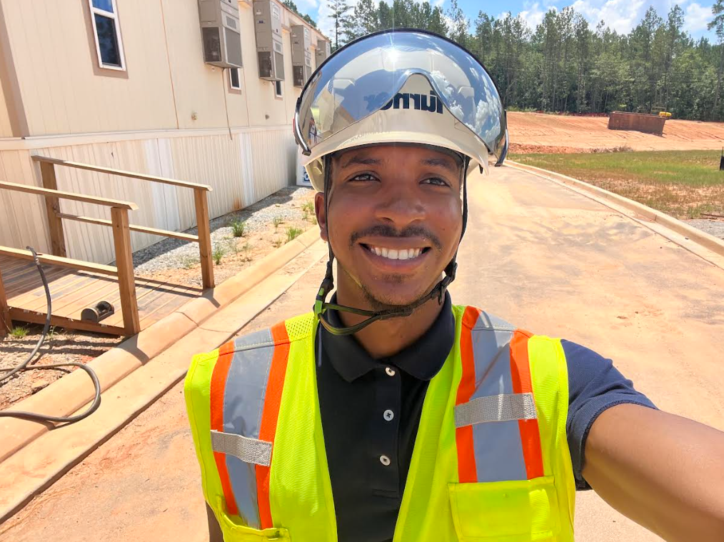 Image of Xavier Johnson on the worksite