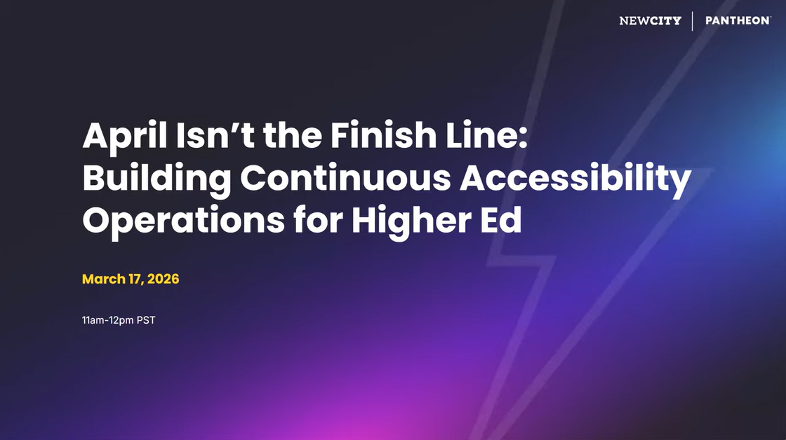    Skip navigation Search    Create   Avatar image How to Build Sustainable Web Accessibility in Higher Ed (Beyond the 2026 Deadline)