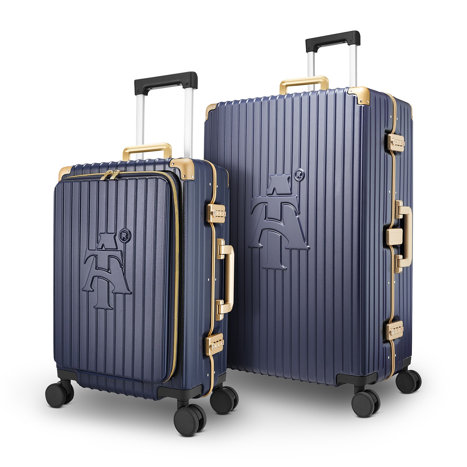 luggage with the A&T logo