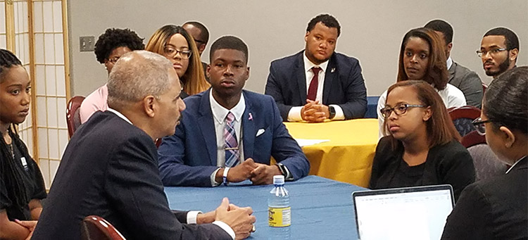 Holder Visits N.C. A&T for Conversation on Voting