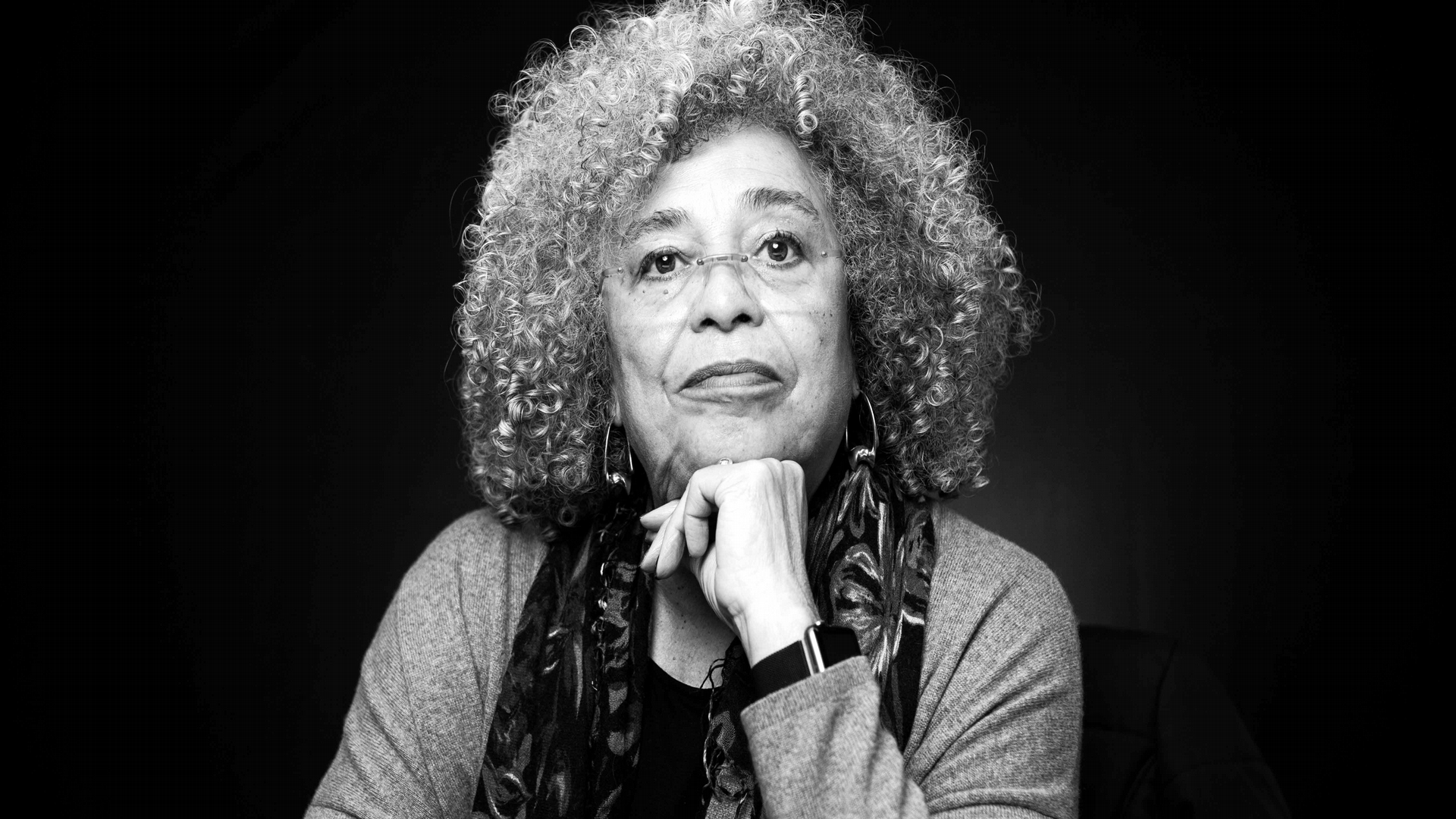 Angela Davis bei einer früheren Rede, Symbolfigur für Aktivismus