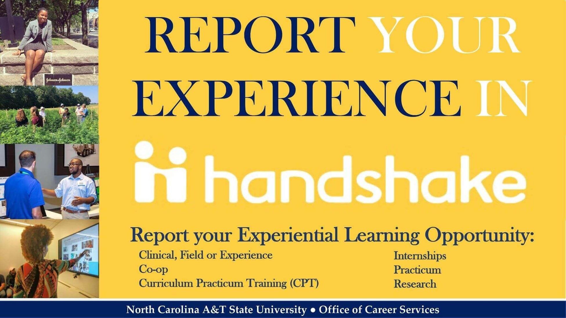Report Your Experience in Handshake logo