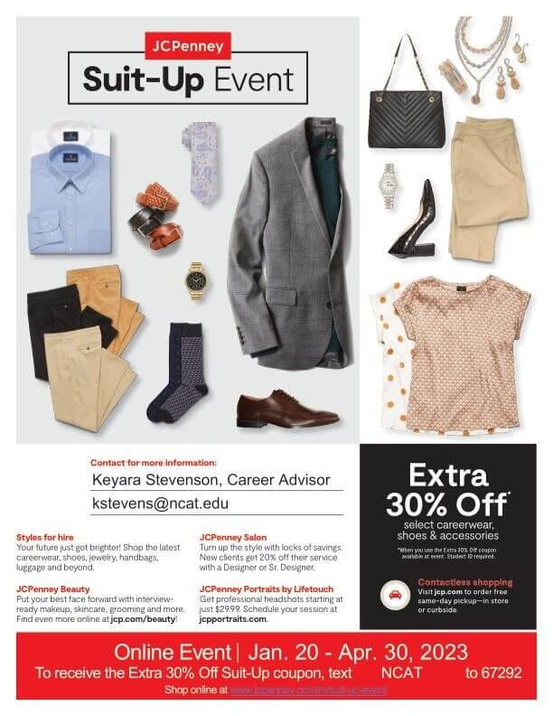 JCPenney Suit-Up Event flyer