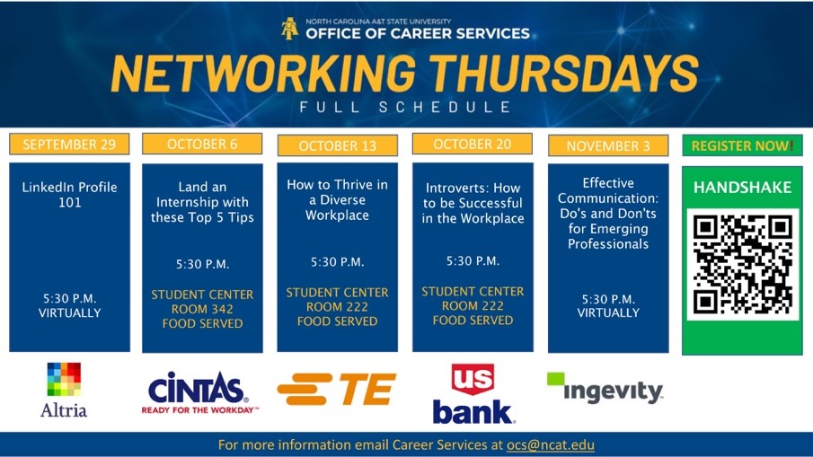 Networking Thursdays flyer